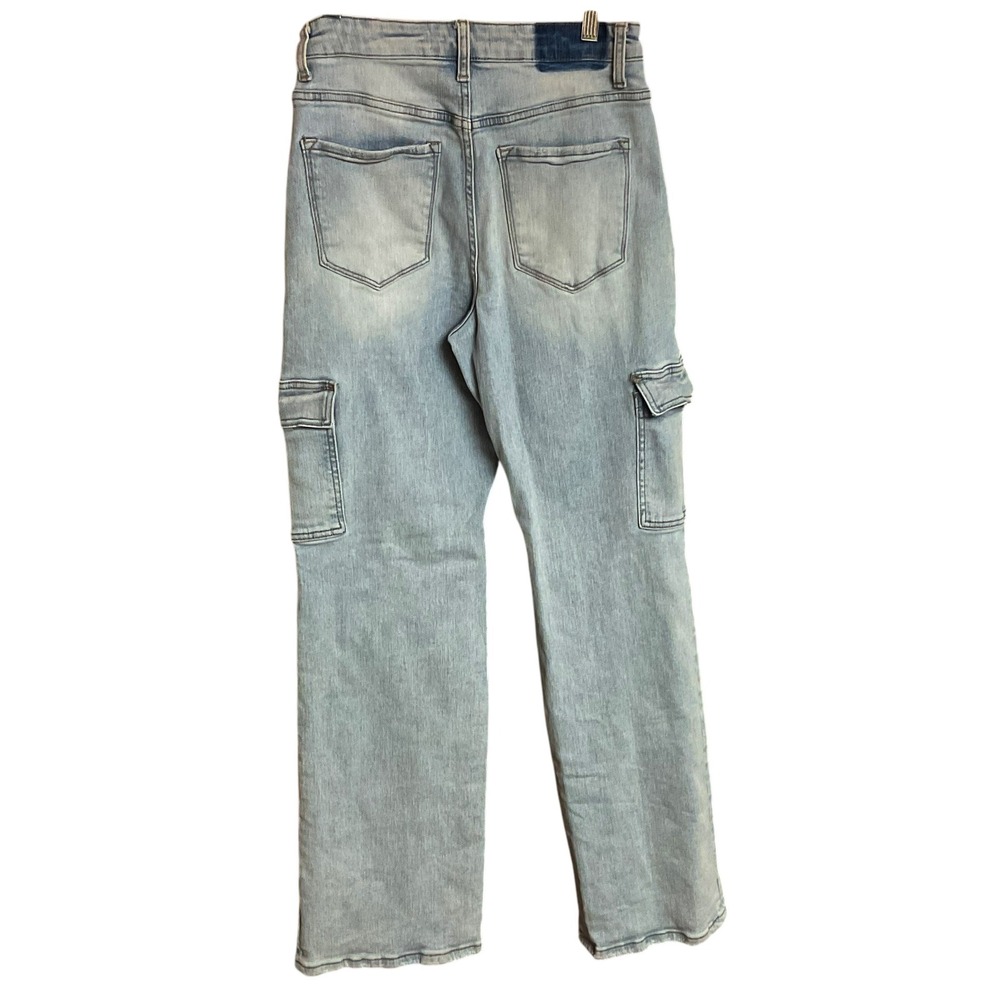 VERVET 90s Vintage Straight Leg Cargo Jeans Light‎ Wash Size 27 - Picture 6 of 12